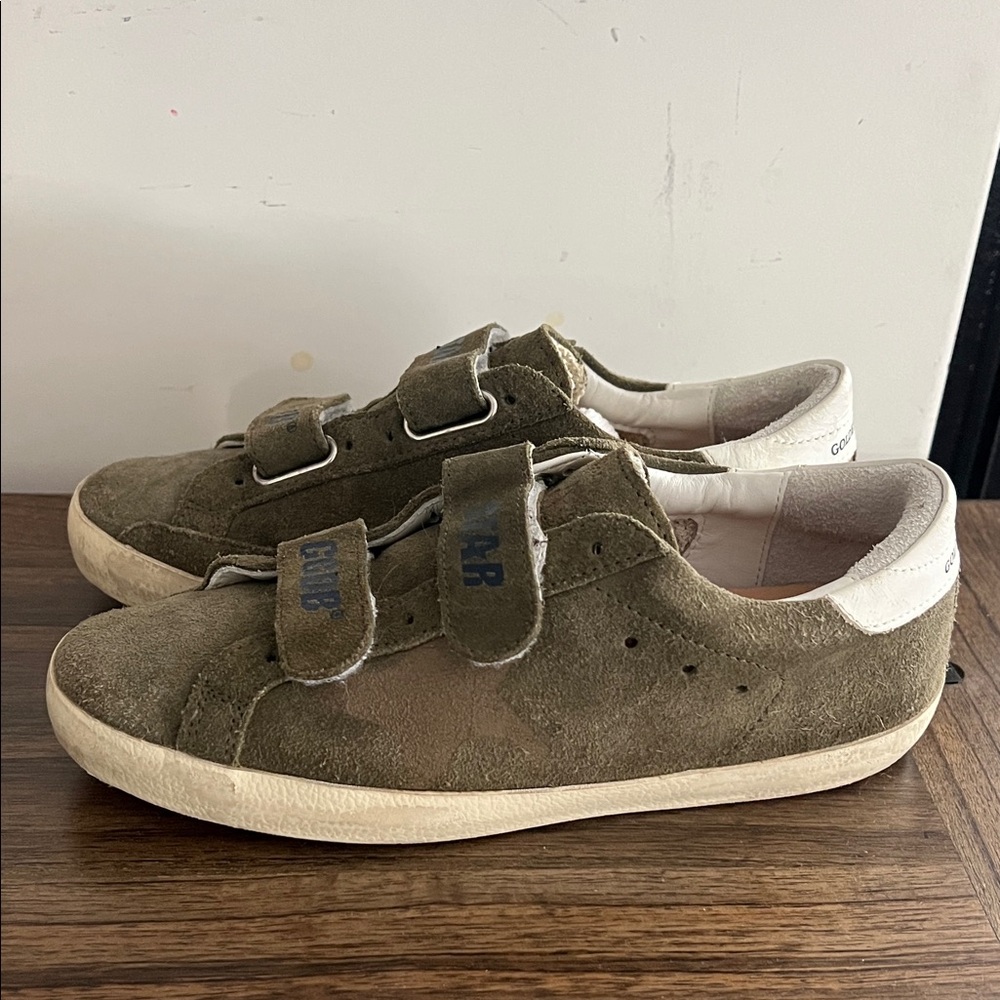 Golden Goose Kids Olive Velcro Sneakers